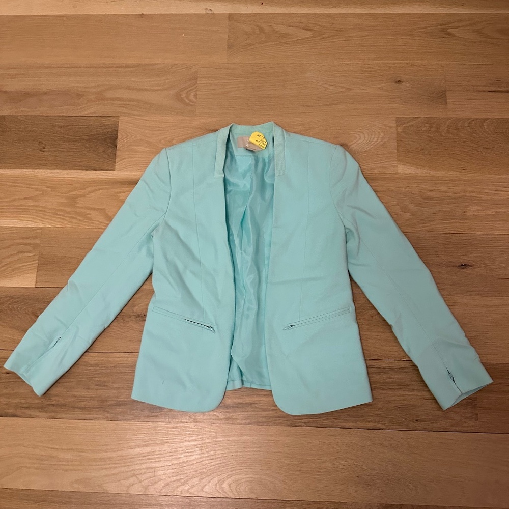 H&M Light blue women’s blazer jacket size 4 Small